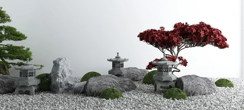 新中式山石景观小品