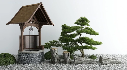 新中式水井景观小品