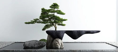 新中式石头水池小品