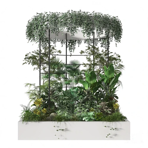 现代绿植爬藤花坛