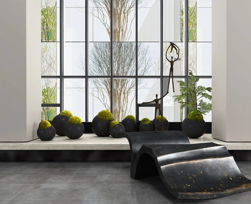 现代绿植苔藓雕塑景观小品