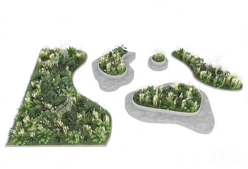 现代户外绿植绿化带小品