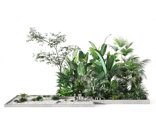 现代绿植灌木丛小品