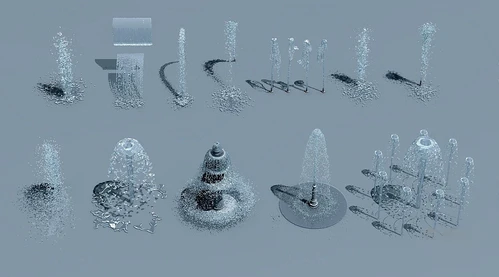 现代喷泉水景