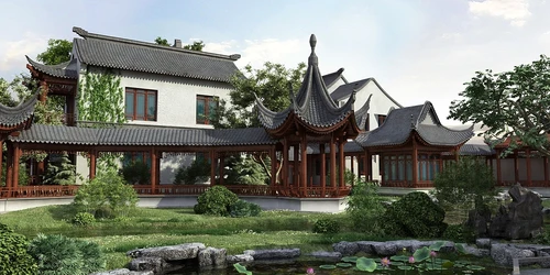 中式古建园林景观