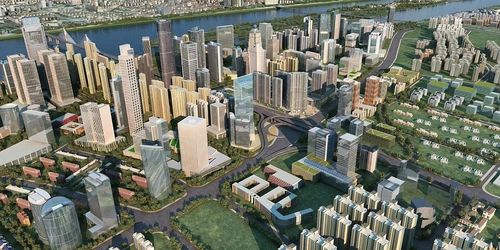 现代城市建筑群景观