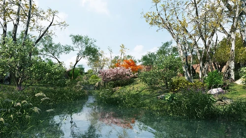 现代湿地公园园林景观