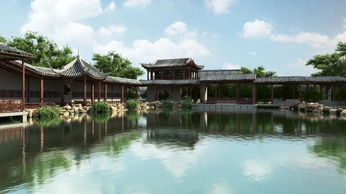 现代苏州园林景观