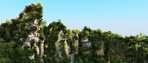 现代悬崖山林景观