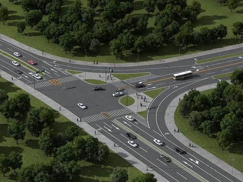 现代公路道路景观