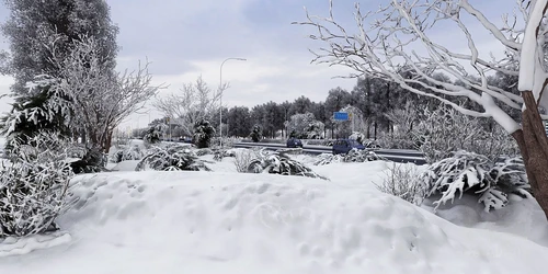 现代公路雪景景观