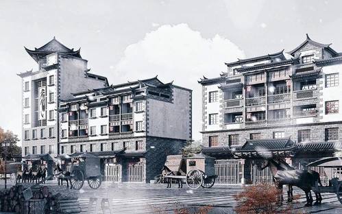 中式古建商业街
