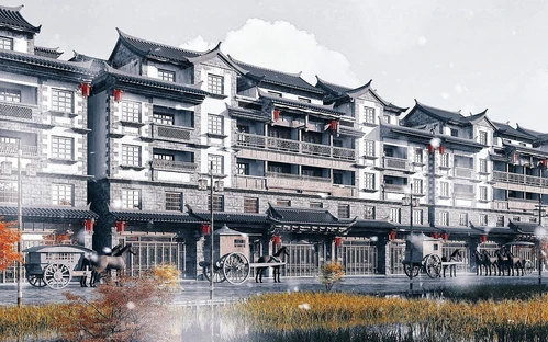 中式古建商业街