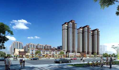 新中式住宅小区商业街