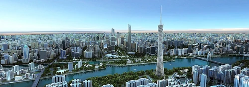 现代城市建筑鸟瞰规划