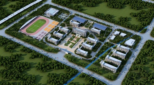 现代学校鸟瞰