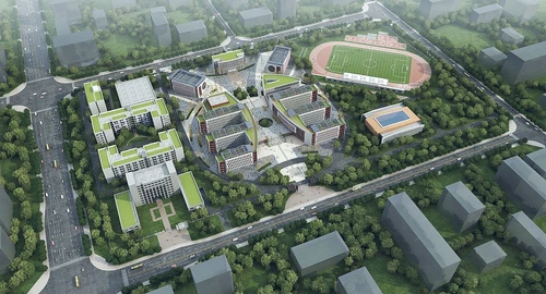 现代学校鸟瞰