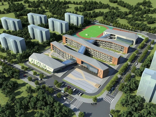 现代学校鸟瞰
