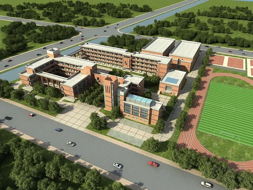 现代学校鸟瞰
