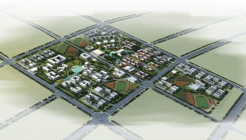 现代学校鸟瞰