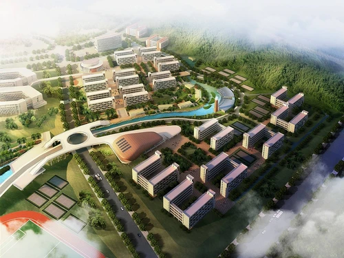 现代学校鸟瞰