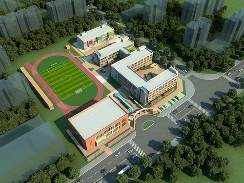 现代学校鸟瞰