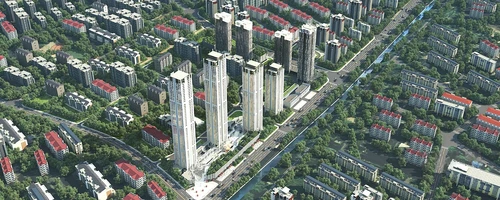 现代住宅楼鸟瞰