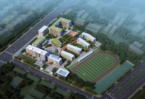 现代学校鸟瞰