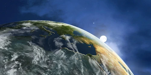 现代地球星空鸟瞰