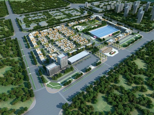现代苗木交易市场鸟瞰规划
