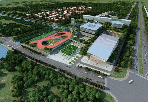 现代学校鸟瞰