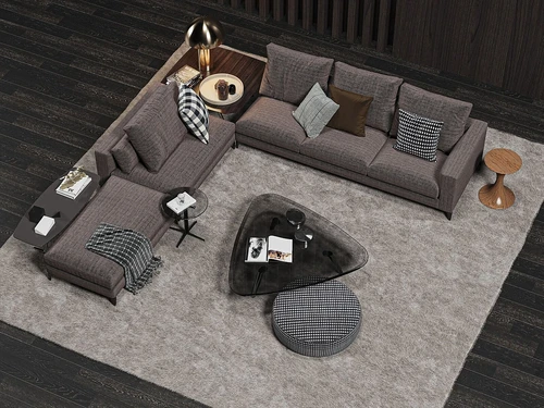 意大利 minotti 现代沙发茶几组合