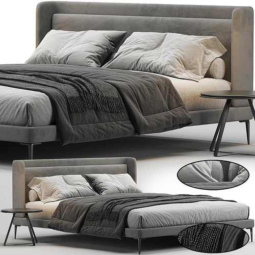 Boconcept 现代布艺双人床