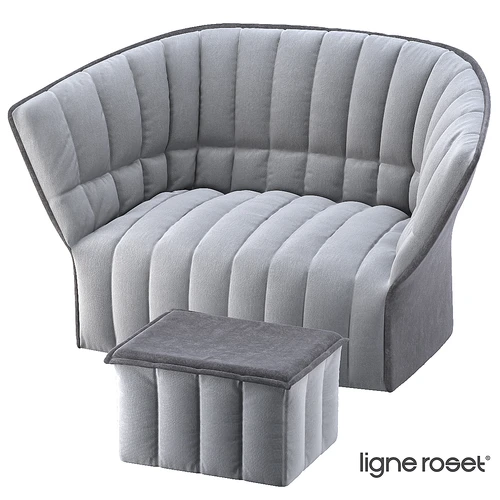 Ligne Roset Moel 沙发 & amp; 坐垫凳