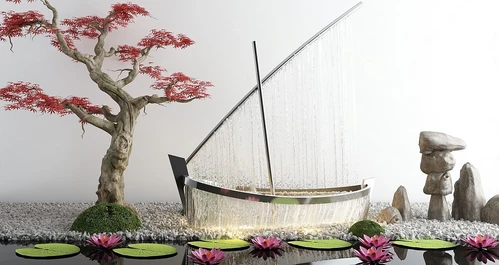 新中式庭院景观小品
