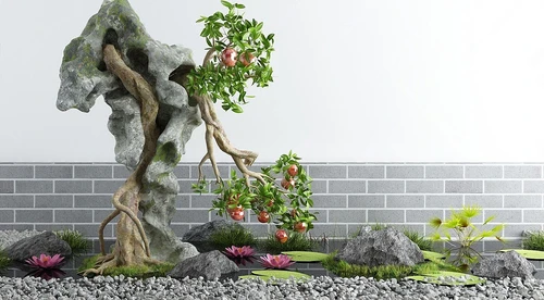 庭院景观小品枯山水石