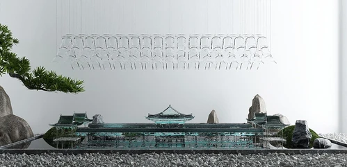 新中式庭院景观小品