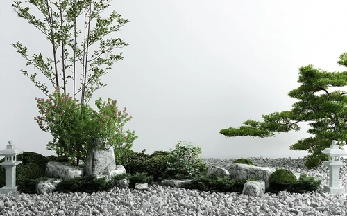 新中式庭院景观小品