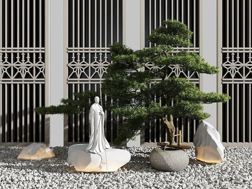 新中式景观小品