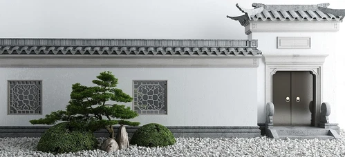 新中式庭院景观大门景观