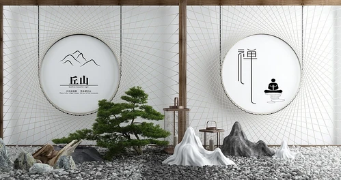 新中式庭院景观小品