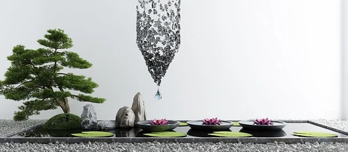 新中式庭院景观小品