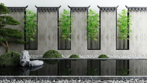 新中式庭院景观小品