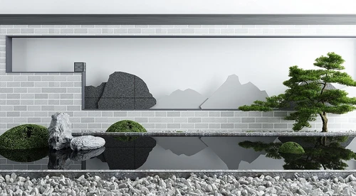 新中式庭院景观小品