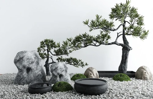 新中式庭院景观小品