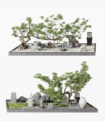 新中式庭院景观小品