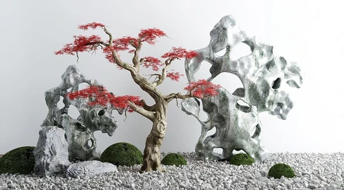 庭院景观小品枯山水石