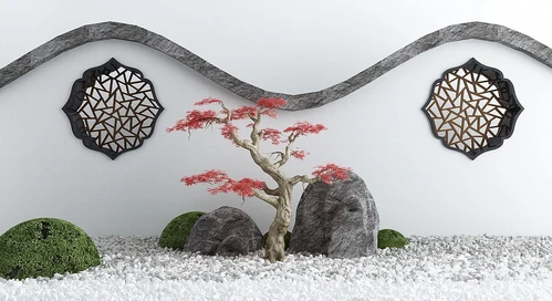 新中式庭院景观小品