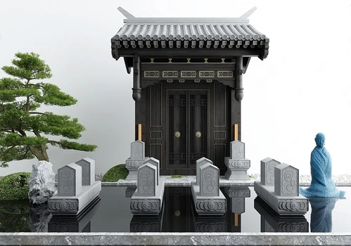 日式禅意庭院景观小品