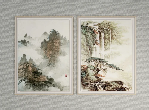 中式山水装饰画组合